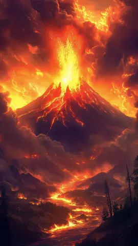 Live Wallpaper 4k :  🔥🌋 Witness the raw power of a volcanic eruption in this spectacular animation! Molten lava shoots into the sky, fiery streams cascade down the mountainside, and thick clouds of ash swirl above, all illuminated by the intense glow of the molten rock. Don't miss this breathtaking display of nature's fury! 🌋🔥 #volcano #LiveWallpaper #2025 #livewallpaper #livewallpaper4k #Nature #ai
