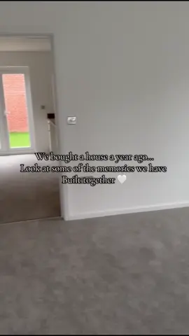 We bought a house a year ago… Look at some of the memories we have  Built together 🤍 #firsttimebuyers #newhome #couplestiktok 