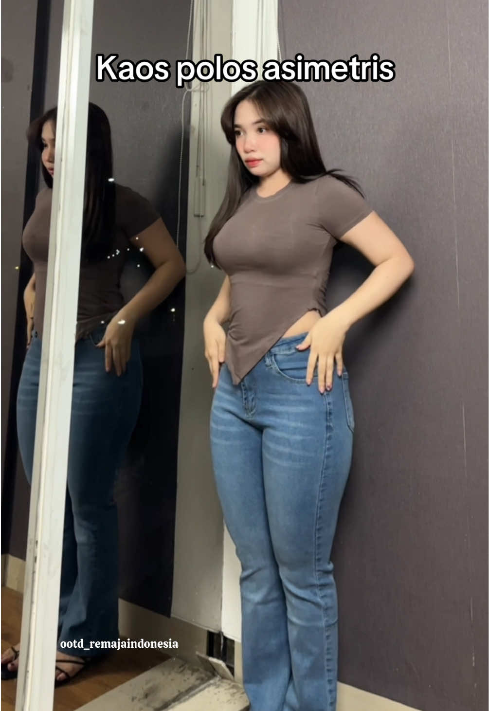 Kaos polos asimetris 50ribuan #jelajahgajian #promoguncang22 #wibgajian #CuanTanpaBatas #OOTD #ootdfashion 
