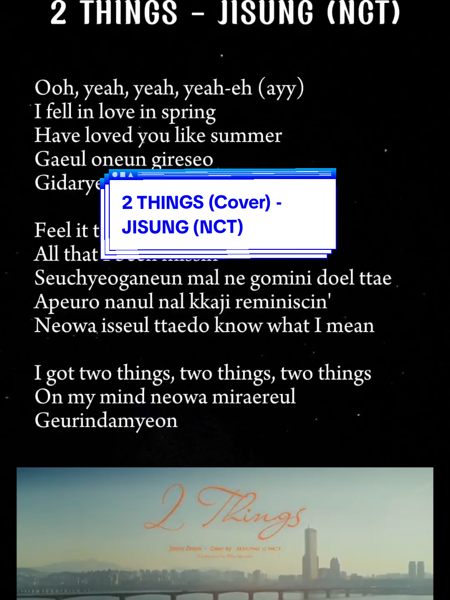 Cover|2 THINGS - JISUNG (NCT) #jisung #2things #jisungnct #nctdream #nctzen #kpoplyricssongs #coversong #foryou 