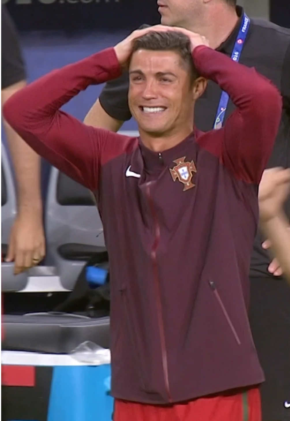 The emotions of winning EURO 🏆 #CR7 #CristianoRonaldo #EURO2016 #Portugal 