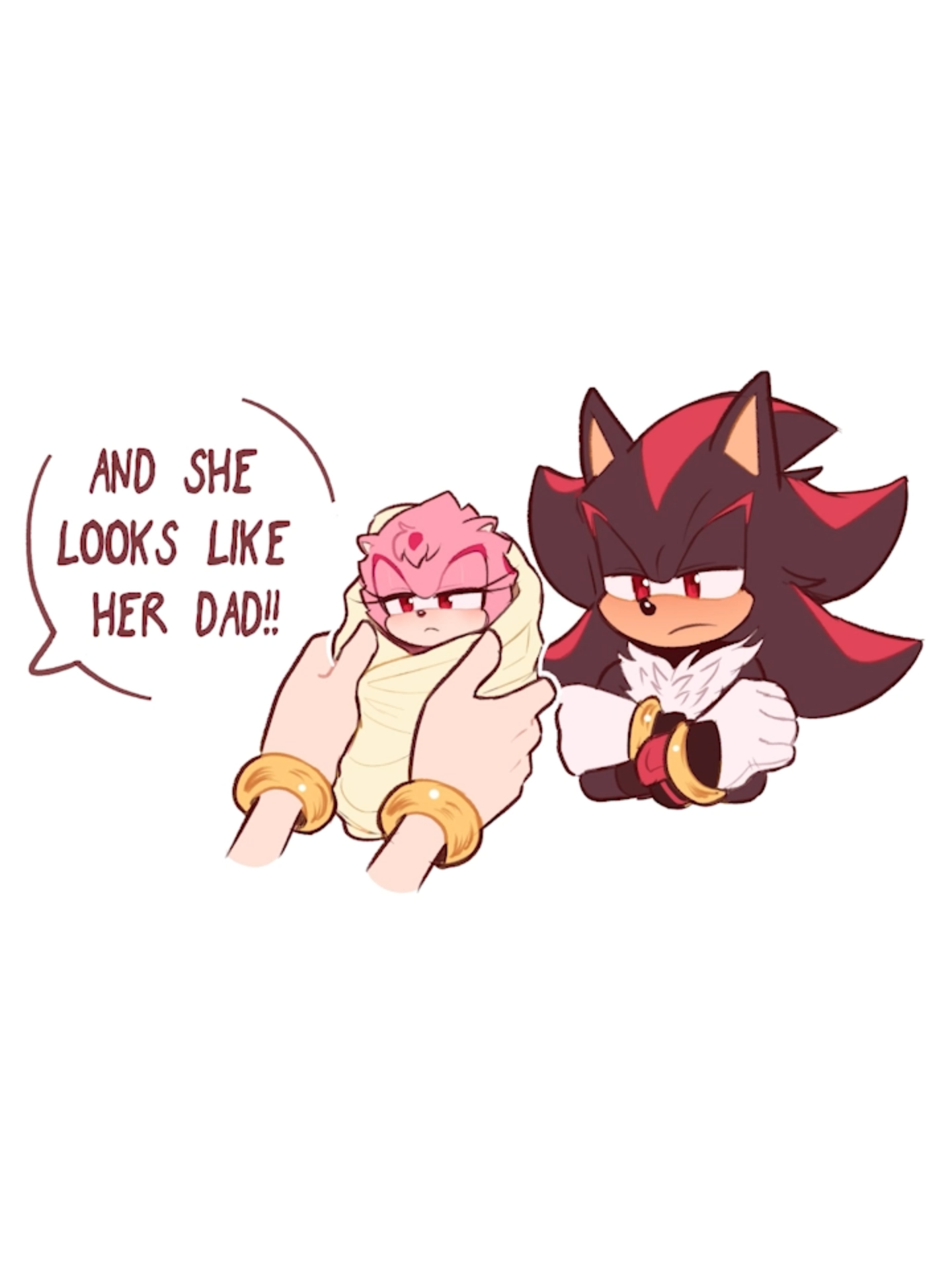 If Shadow and Amy had a kid - the baby years Comics by@mootoonsy  Cast: Shadow - Alex Wood Amy - Haley Hylia Maria, Rouge - Summer Rose Omega - Wyatt Henry #shadamy #comicdub #sonicthehedgehog #mariarose #shadowthehedgehog #amyrose