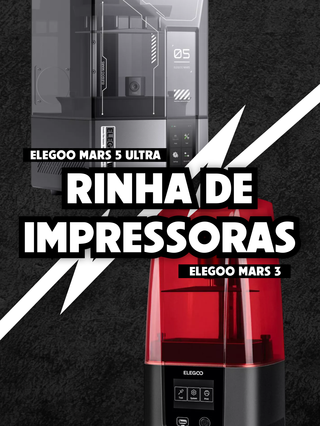Vocês pediram e chegou a hora: RINHA DE IMPRESSORAS! 🤖 . A Elegoo Mars 5 Ultra chegou pra gente e comparamos com a Elego Mars 3 Pro que já tínhamos aqui no Studio. Confira nossas impressões direto no vídeo! Quem vocês acham que venceu essa batalha da Elegoo? . [EN] Hhe ultimate fight of 3d printers. #mattosbox #fyp #fy #toy #3dprint #3d #toyarbrasil