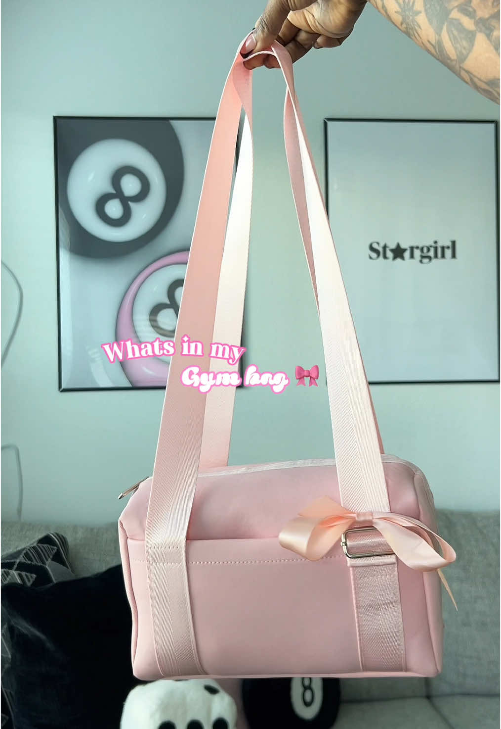 what’s in my gym bag 🎀 everything thing 🖇️ on my Amazon storefront under “gym tings” 🩷🎀 #whatsinmybag #gymbag #gymessentials #gymgirls