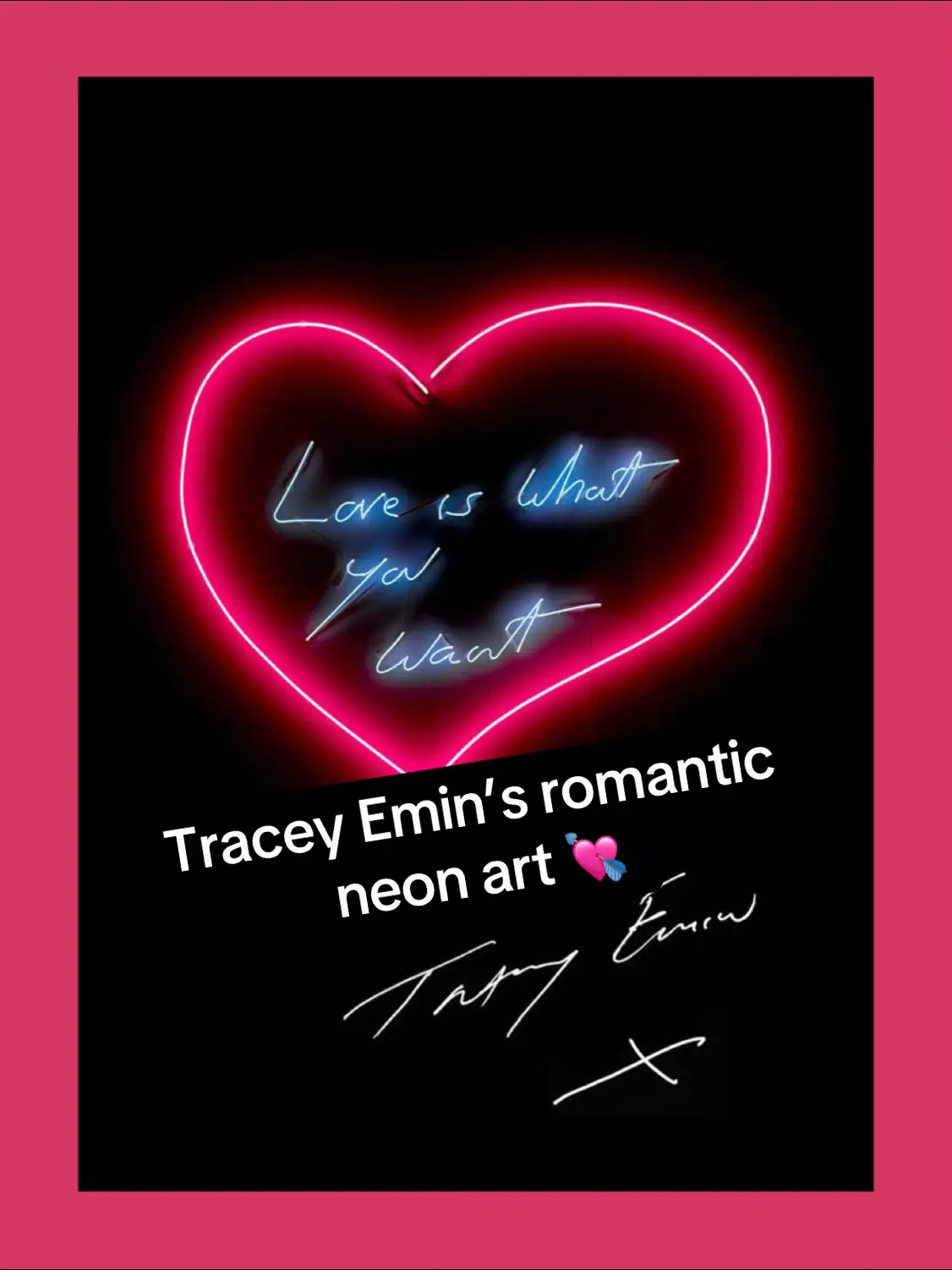 Love poems in neon ❤️ #traceyemin #neonart #neonartist #artist #ValentinesDay #lovepoems #neonsign #arthistory #arthistorytiktok 