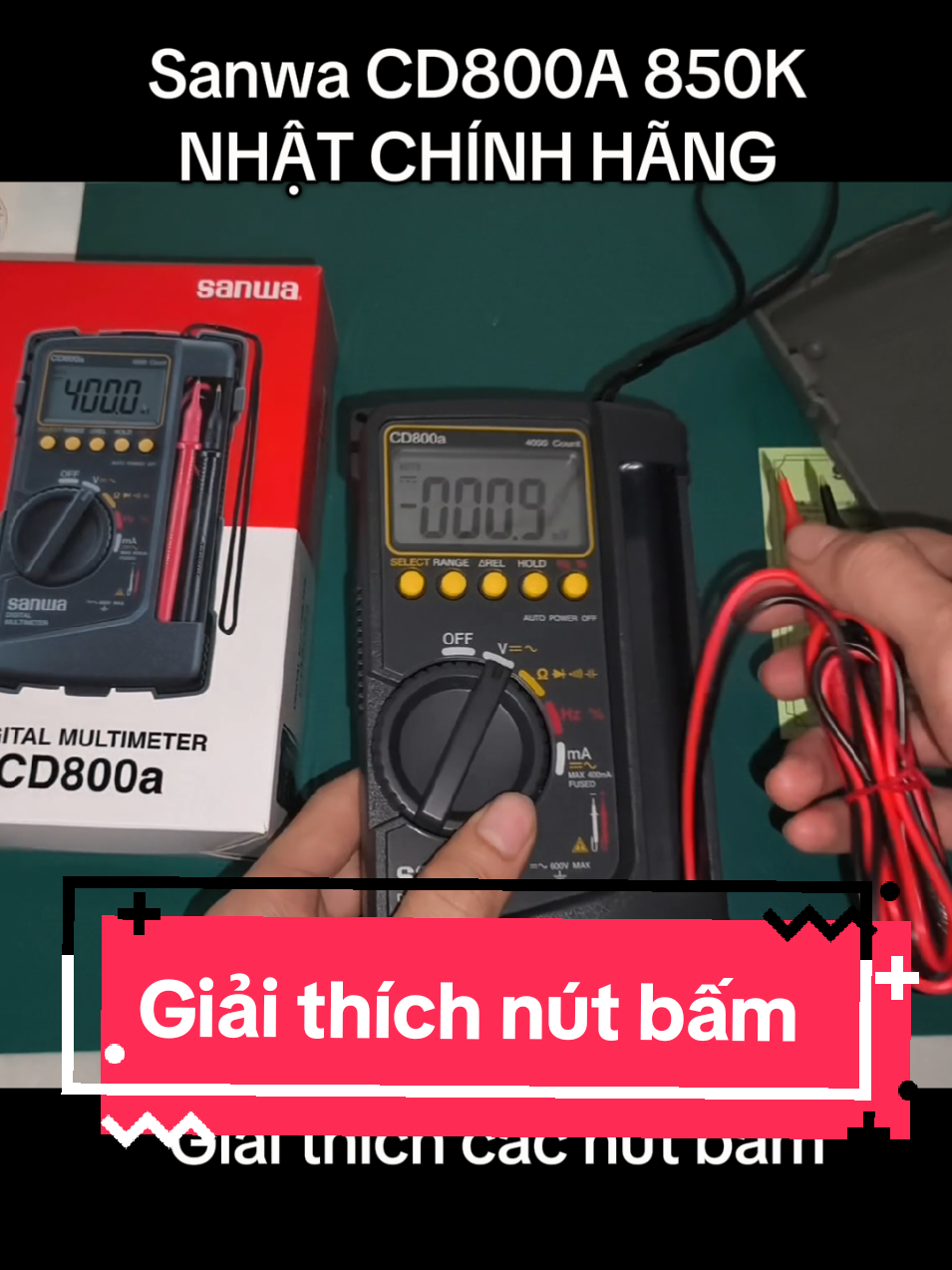 giải thích nút bấm của đồng hồ cd800a #cd800a #sanwa #donghododien 