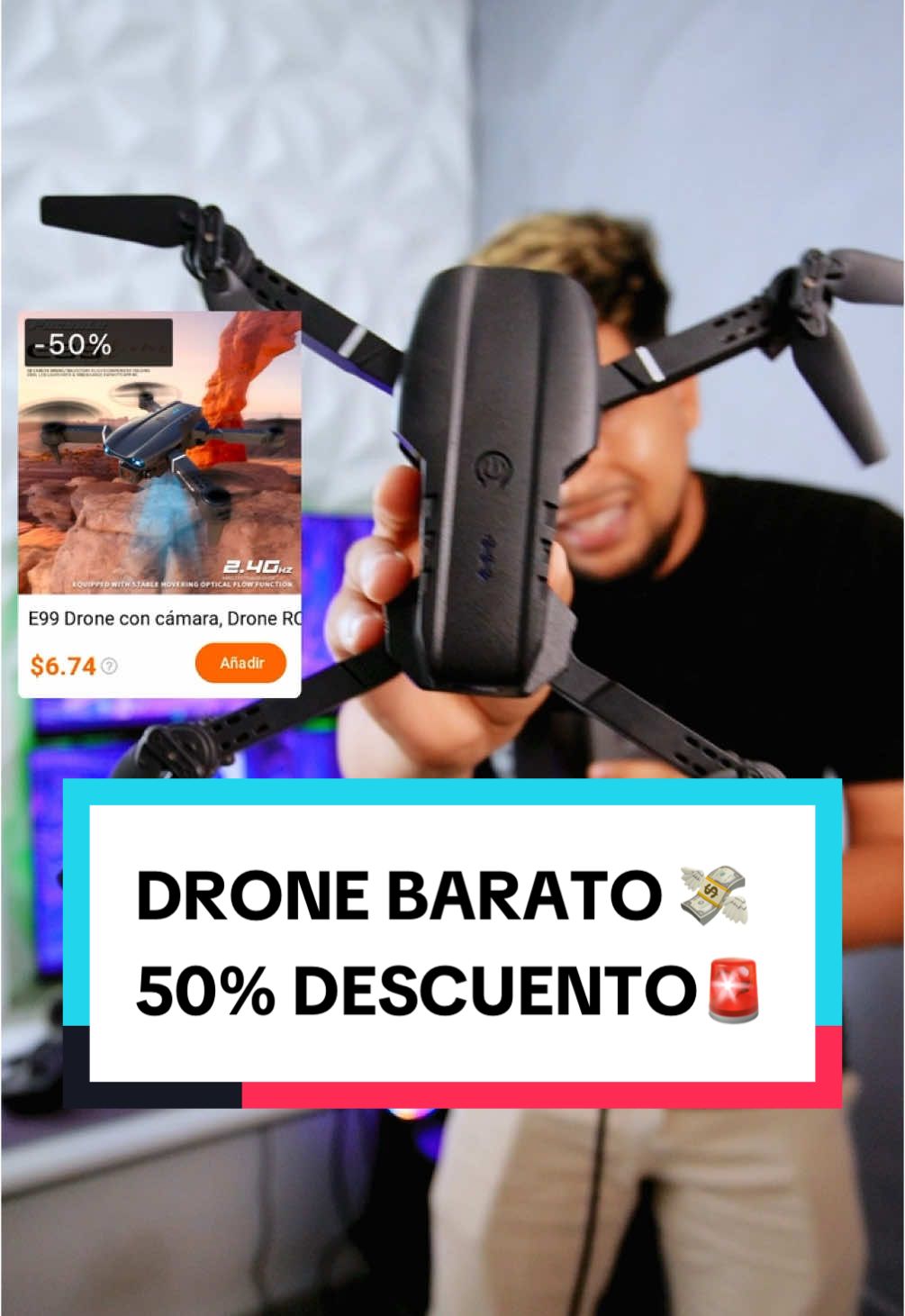 Uno de los DRONES Mas BARATO | Drone E99 🔍código: dwh2468 en la barra de búsqueda en #temu para obtener Drone e99 con 50% descuento🔗 en bio (aplica solo para app nuevos usuarios). Envío y devoluciones GRATIS hasta 90 días #temufinds #temuhaul #amorcontemu #fyp #drone
