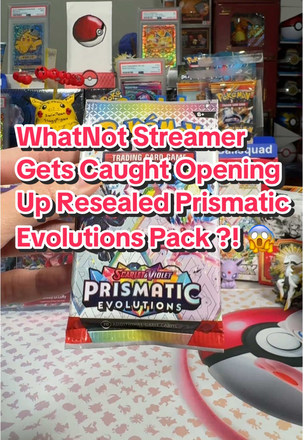 WhatNot Streamer Gets Caught Opening Up Resealed #PrismaticEvolutions Pack! 😱 #pokemoncards #pokemontcg #pkmn2go #resealedpacks 
