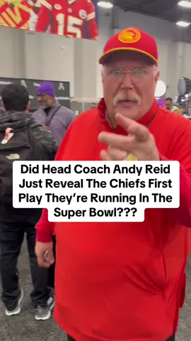 Did Chiefs head coach, Andy Reid, just reveal the first play the Chiefs plan on running in the Super Bowl???? #chiefs #SuperBowl #patrickmahomes #chiefskingdom 