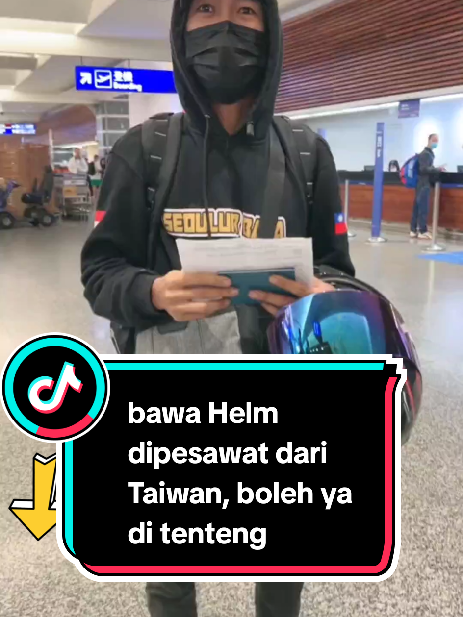 Bawa Helm dari Taiwan naik pesawat ditenteng apakah boleh? boleh ya gaes gak papa. #bawahelmdipesawat #hargatiket #infotaiwan 