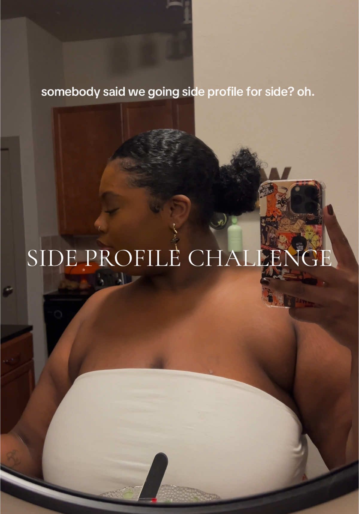 had to put it in slo mo so yall got the message 😮‍💨😍🩶 #sideprofile #sideprofilechallenge #selflove #fyp 