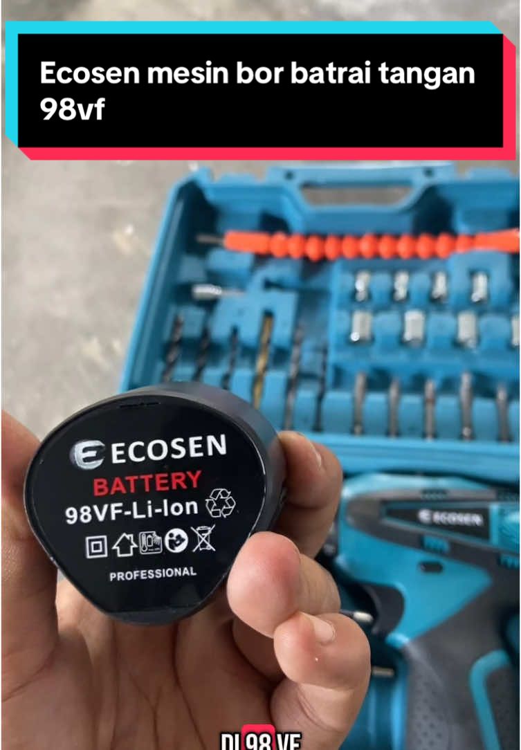Ecosen mesin bor batrai tangan 98vf #ecosen #mesinbor #mesin #bor #borbaterai #bormurah 