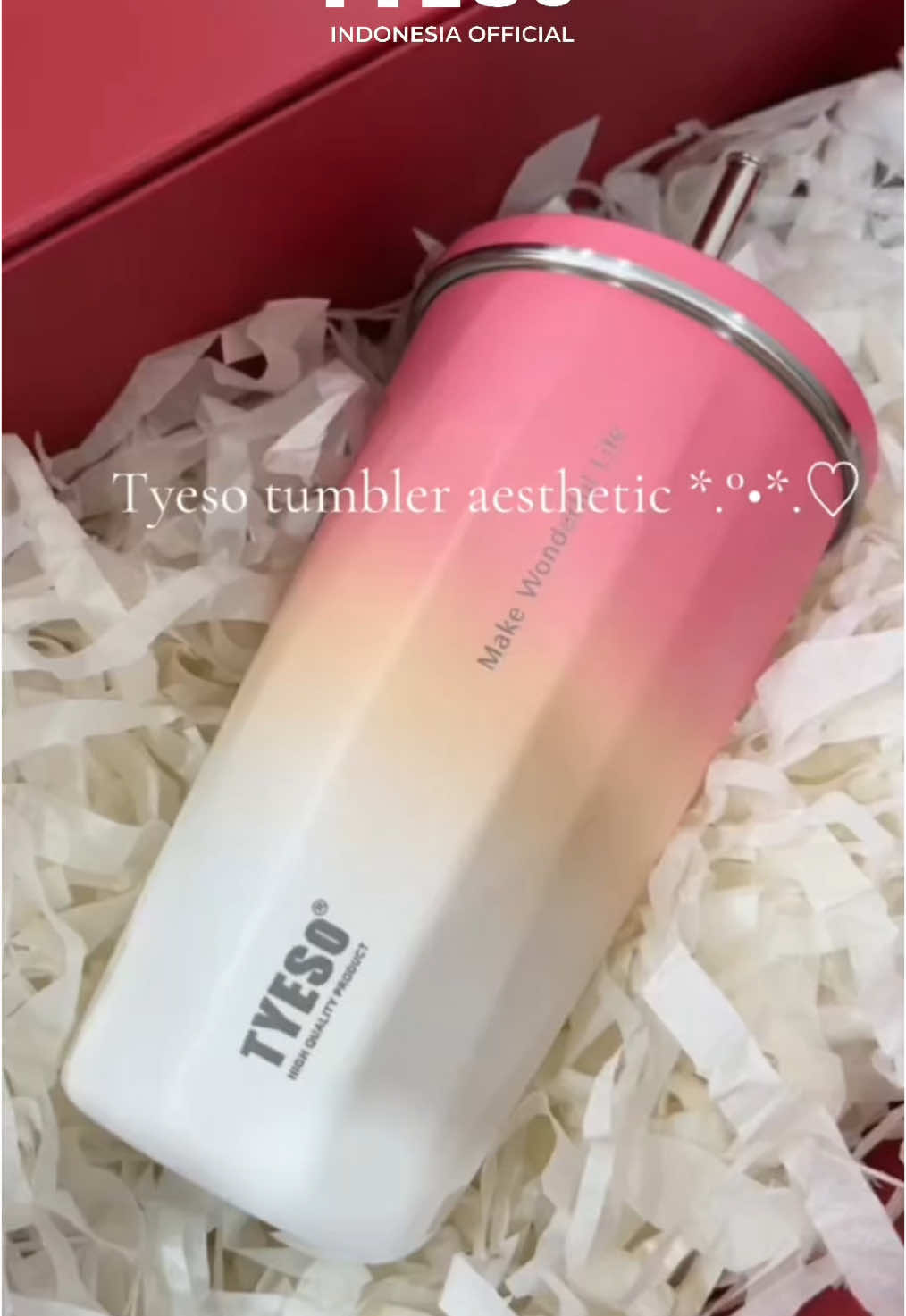 tumbler pinkyy super gemass untuk gift di bulan ini 💗🥰#tyesoindonesia #teamtyeso #tyesotumbler #giftvalentine #fyp 