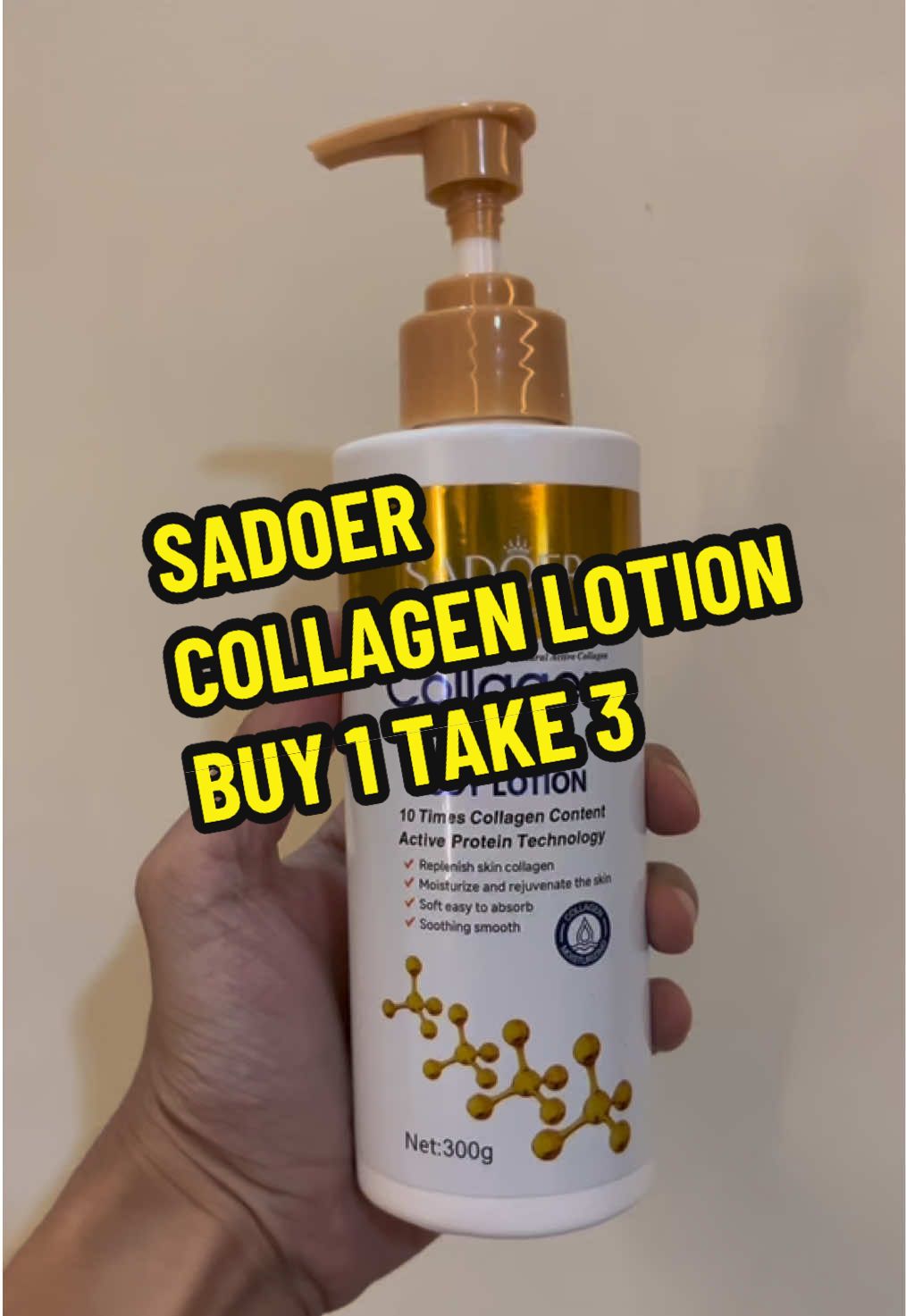 Grab this Sadoer Collagen Lotion for ₱165 only! Buy 1 take 3 na ✨ #sadoer #sadoercollagenbodylotion #collagenlotion #lotion 