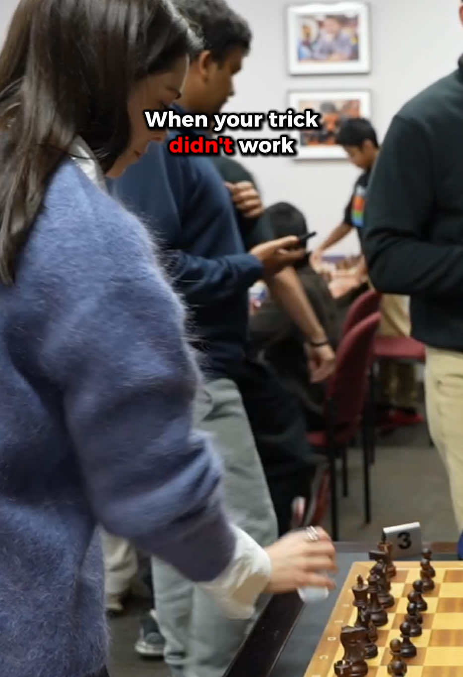 I think he saw it! 🫣😬 #chess #chesstok #chessgame #chessplayer #dinabelenkaya #chesscom #chessmemes 