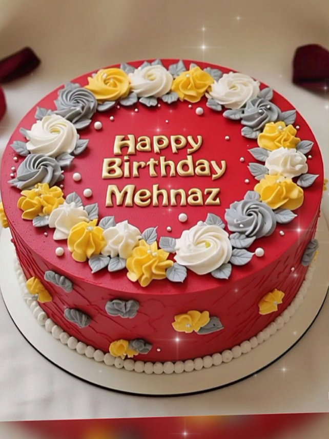 Replying to @aleeshy49 happy birthday mehnaz 🥳🎂🎉#mehnaz #mehnaznamevideo #birthdaynamevideo #happybirthdaycake #cakedesign #vairalsong____💞tiktok #aqsa3071 