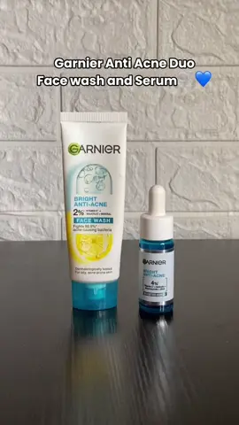 Garbier Anti Acne Duo Face Wash and Serum 🫧💙 #duo #garnier #skincare #skincareroutine #antiacne #antiacnegarnier 