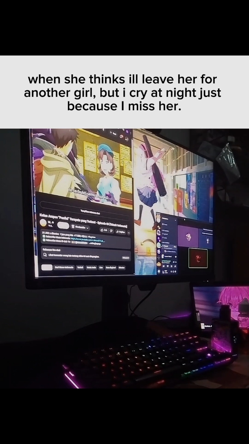 i miss you. #latenight #fypシ #tired #video #pc #anime #random #imissyou #Love 