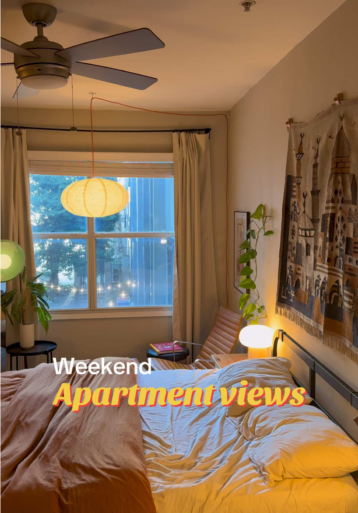 The sunny weekend mornings were a welcomed change.  #apartmentdecor #lamps #antibiglight #softlighting #apartmentinspo #interiordesign #apartmenttherapy #homedecor #loft #loftapartment #wholesomevibes #maximalisthomedecor #moodydecor #creatorsearchinsights #cozyathome