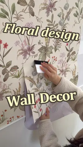Beautiful floral design~peel and stick wallpaper #wallpaper #interiordesign #homedecor #tips #jiffdiff #fyppppppppppppppppppppppp 