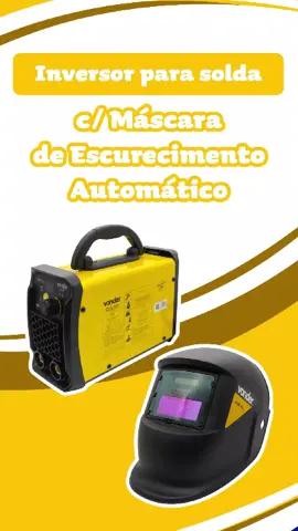 Inversor Solda Eletrodo e TIG IM125 Com Máscara - Bivolt Vonder DESCRIÇÃO: Potência e praticidade para seus trabalhos de solda! O Inversor de Solda IM 125 VONDER oferece 120 A de potência, ideal para eletrodo revestido e TIG. Com tecnologia monofásica bivolt (127 V~ / 220 V~) e seleção automática, proporciona mais segurança e eficiência. Indicado para montagem e reparos de estruturas metálicas em geral, esse inversor garante excelente estabilidade do arco, além de ser compacto e fácil de transportar. Acompanha uma máscara de escurecimento automático (tonalidade 11), proporcionando mais conforto e proteção durante o uso. Garanta já o seu e tenha mais qualidade e precisão na solda! CARACTERÍSTICAS: - Indicado para montagem e reparos de estruturas metálicas em geral; - Soldagem com eletrodo e TIG; - Máscara de escurecimento automático (tonalidade 11) inclusa; - Compacto e fácil de transportar; - Excelente estabilidade do arco. #carrosom #carrosomshop #marketplace #mercadolivre #magalu #shopee #americanas #VONDER #vonder