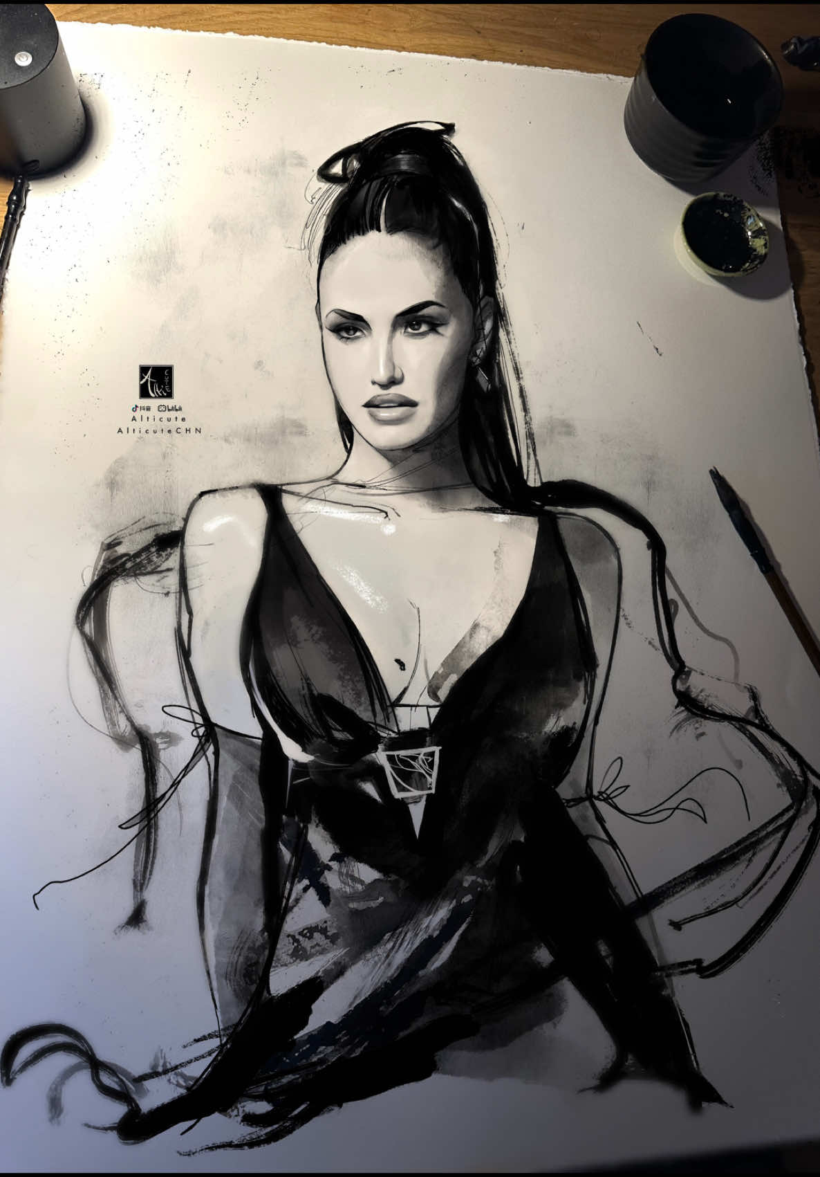 I definitely have always fun watching the glambots every year so I thought I’d draw looks I really liked @haleyybaylee #grammys #glambot #art #fyp 