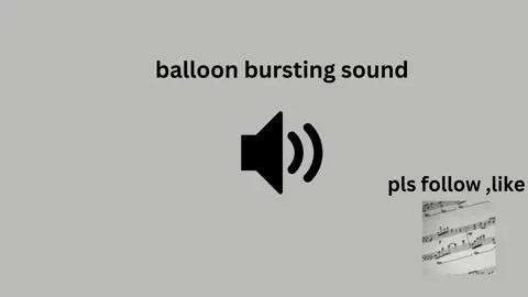 baloon bursting sound #sounds #soundsfx #soundfx #sfx #soundeffects #soundeffect #sound #soundfx if you like please contribute with a tip : https://buymeacoffee.com/soundeffectsforyou