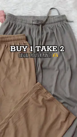 BUY 1 TAKE 2 casual trouser pants ✅ #trouser #pants #wideleg #stretchypants #casualpants #fypage 