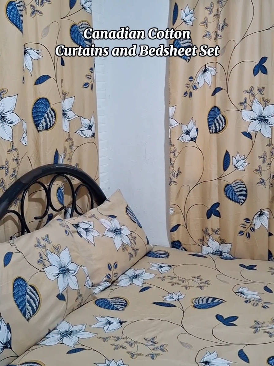 Very mura dahil nasa 100+ lang ang mga yan. May Canadian Cotton Fabric ka ng Curtain at Bedsheet Set. #bedsheetset   #curtains #canadiancotton