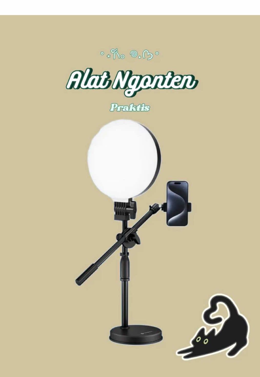 Alat ngonten cocok untuk Pemula, simple dan praktis🦋✨ #tripod #alatngontenpemula #simple #praktis #antiribet 