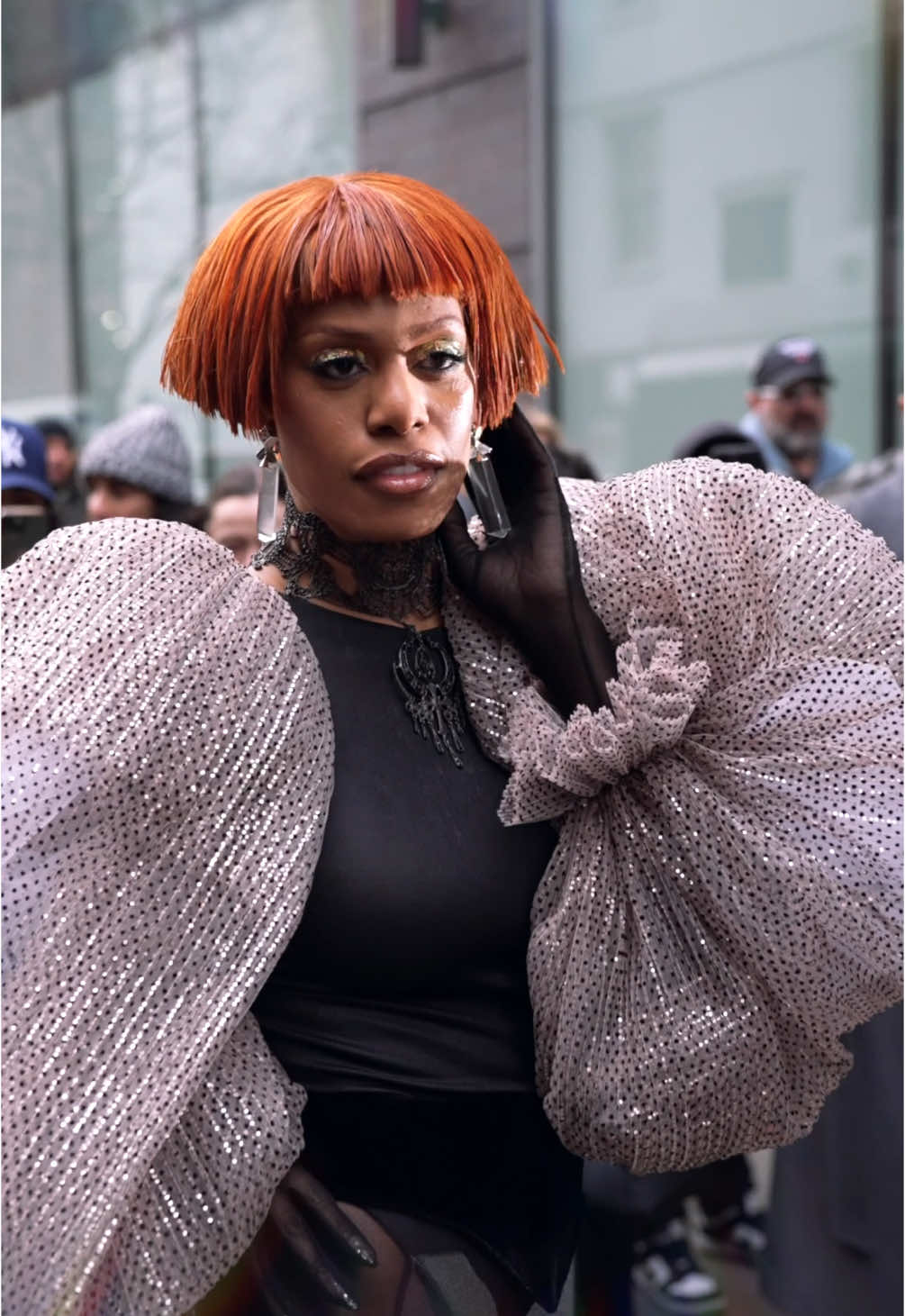 This look is everything #lavernecox #cleanstate #nyfw #christiansiriano 