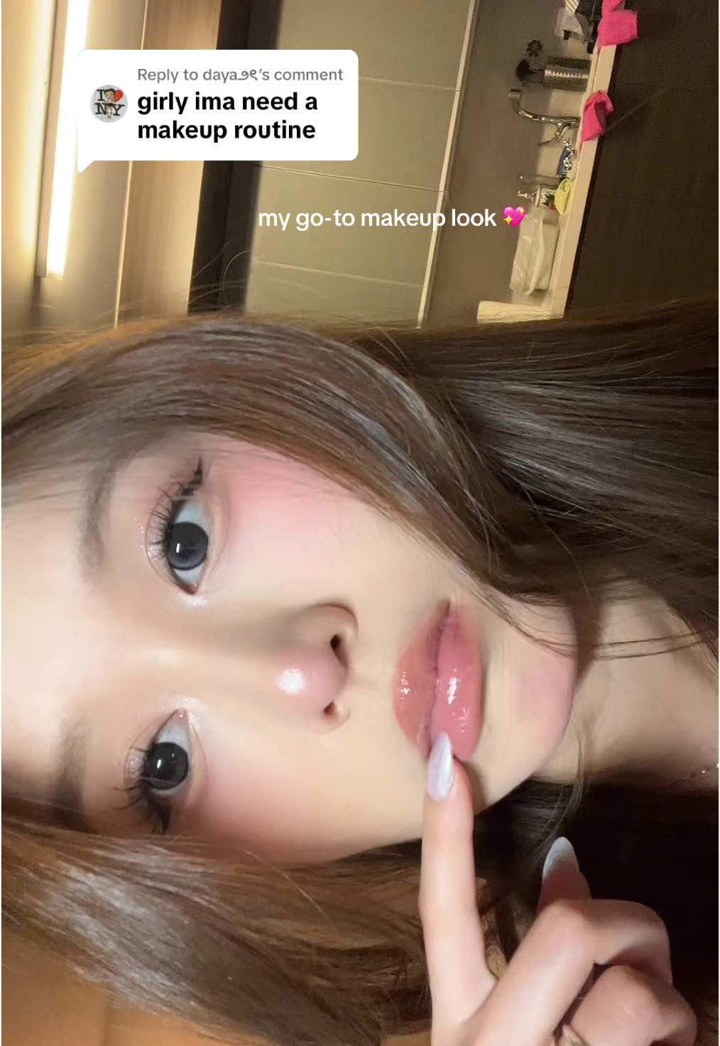 Replying to @daya౨ৎ  this would be cute for vday too! 🥰 #makeup #makeuptutorial #makeuptips #asianmakeup #cooltonedmakeup 