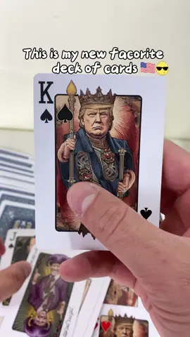 This is my new facorite deck of cards🇺🇸🇺🇸🇺🇸😎#playcards #poker #trump #trump2025 #presidenttrump #bestpresident #playingcards #tiktokshop 