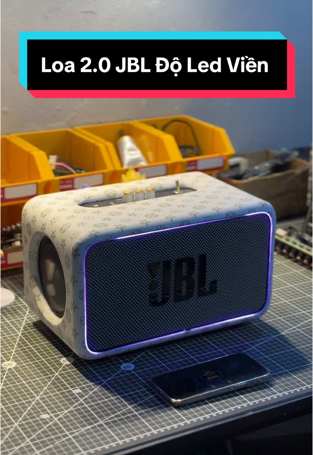 Chiếc loa 2.0 Với cấu hình JBL Bombox2 độ led viền chạy theo nhạc cực đẹp#DIY #diyloa #loanghenhac #loahay #loabluetooth #loajbl #jbl #xuhuong #xuhuongtiktok 