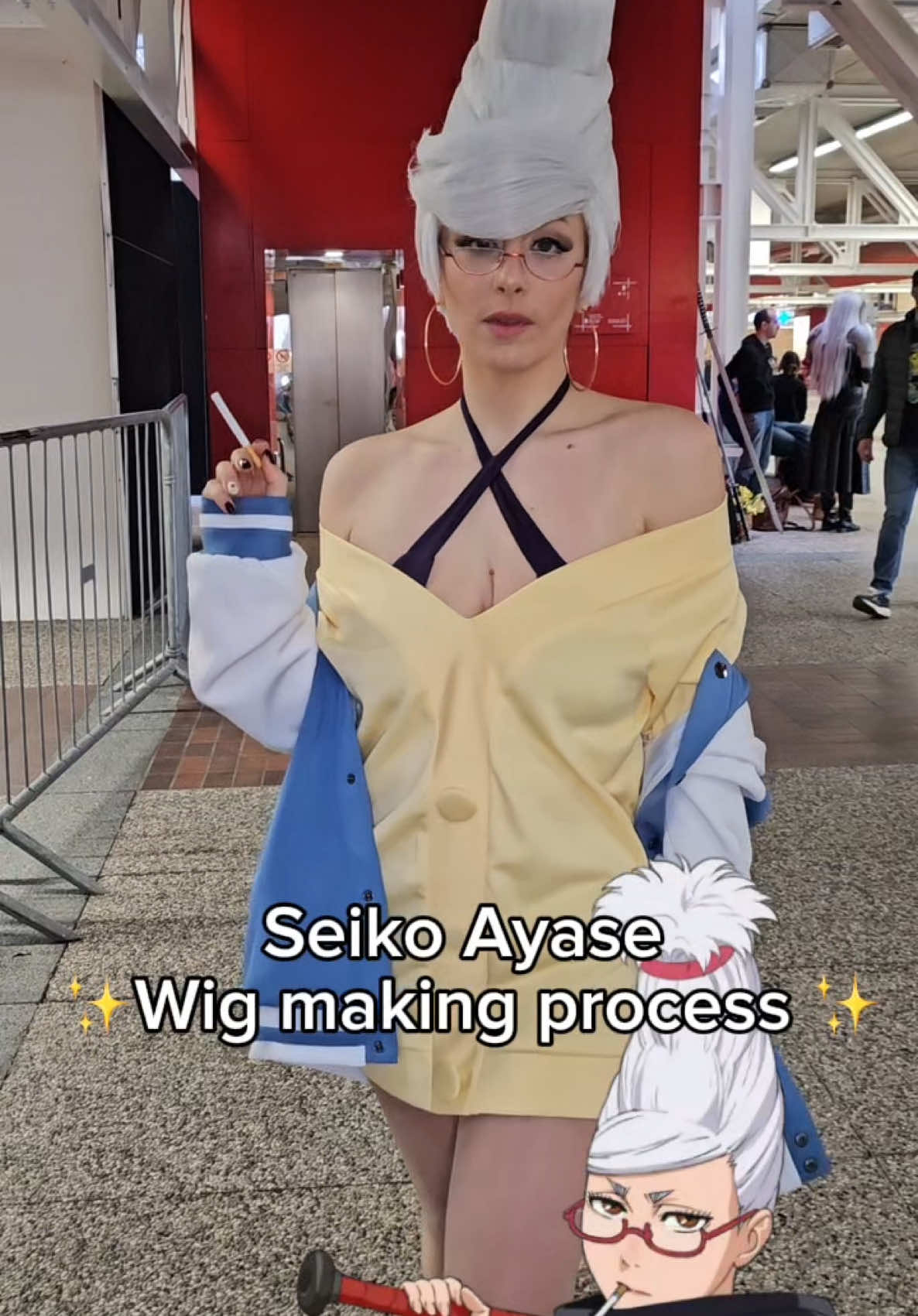 ‼️ Seiko wig making process ‼️ Do we only have 24 hours to make this wig? Challenge accepted 🚀 Many of you asked me how I made it, so here’s the full process! @Federica is canon and I couldn’t be happier to have messed around for her between hair strands, anti-gravity structures, and third-degree burns from hot glue 🫠 I hope this video helps you create your own wigs! Should we make the other ones too? 🐱💖 #seikoayase #dandadan #cosmaker #wigstyling #cosplayergirl #dandadancosplay