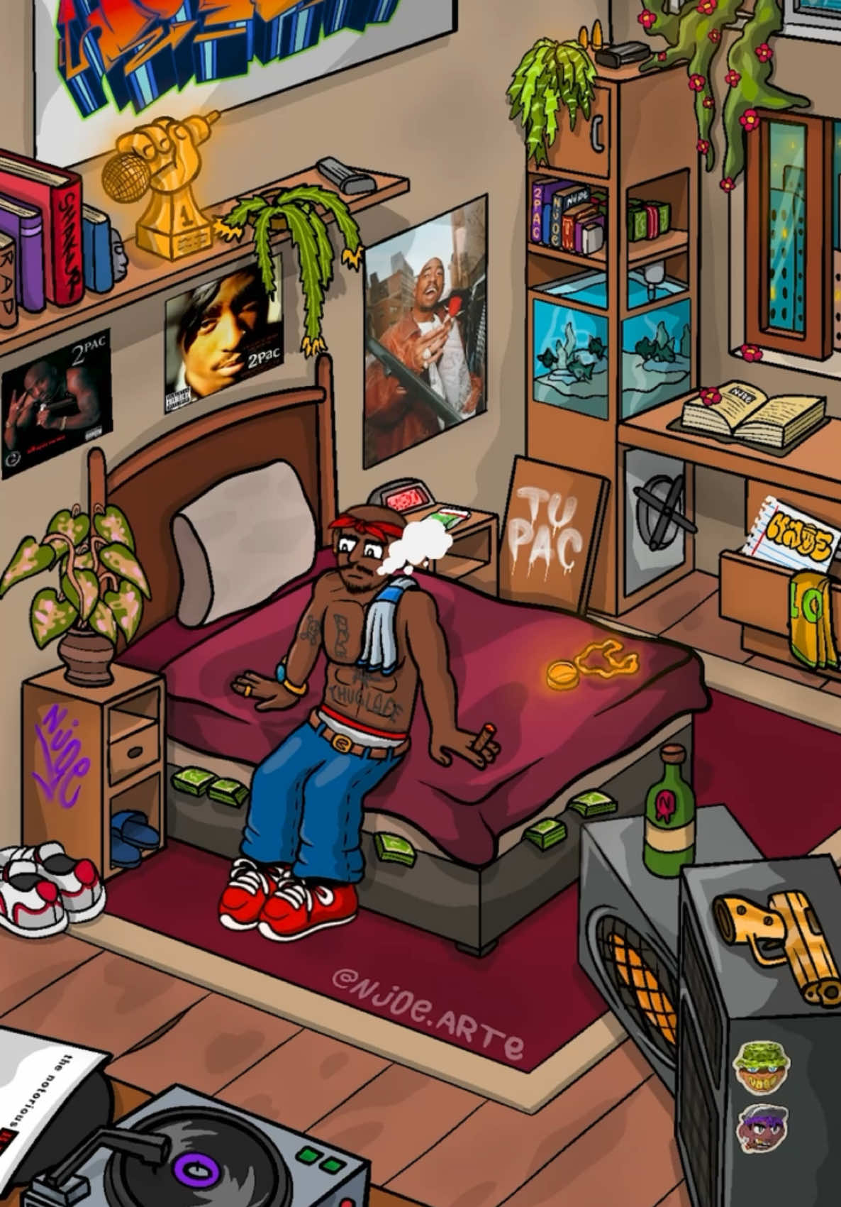 2pac . . #cartoons #animation #artedigital #papeldeparede #wallpaper #hiphop #rap #2pac #2pacshakur #tupac #wallpapers #cartooncharacter #fyp #motivation #hustle #massfollowings #fypシ゚viral 