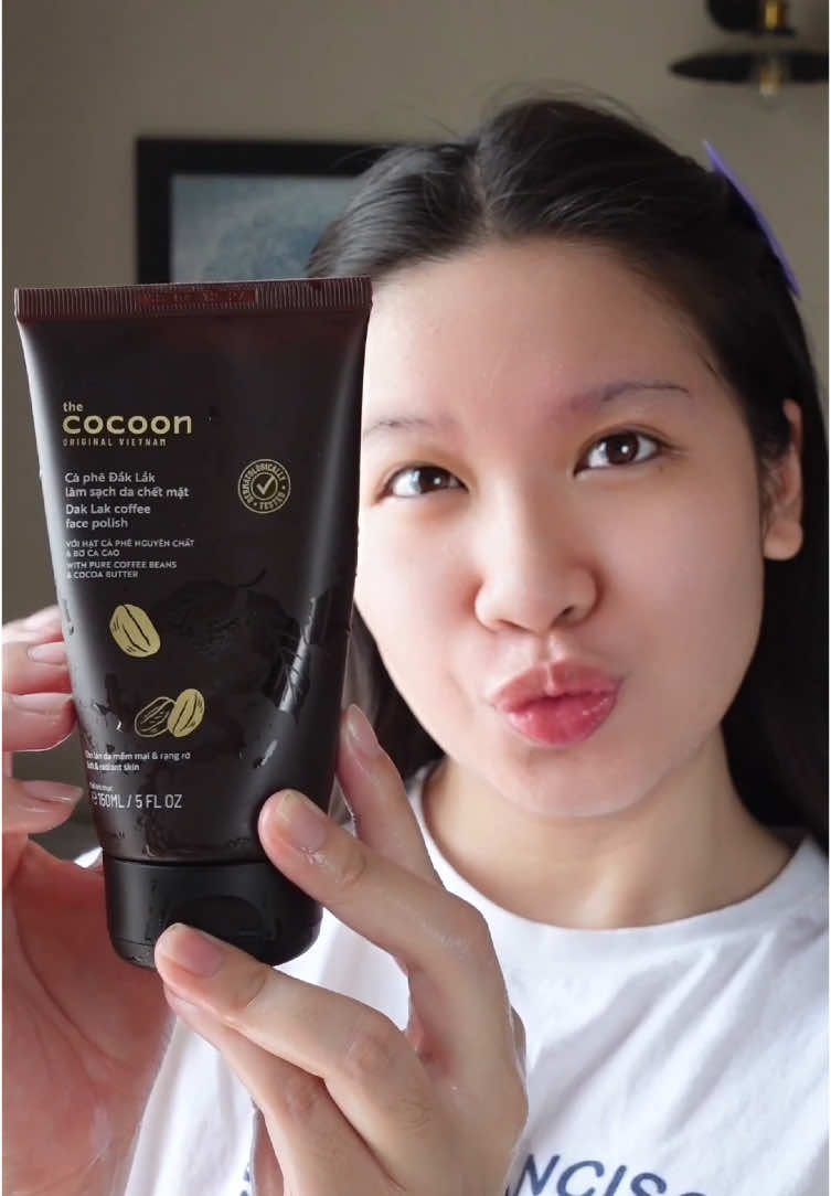 Sạch mịn tức thì mà không gây khô rát cùng Cà Phê Đắk Lắk Làm Sạch Da Chết Mặt 🥰 #CocoonVietnam #Myphamthuanchay #vegancosmetic 