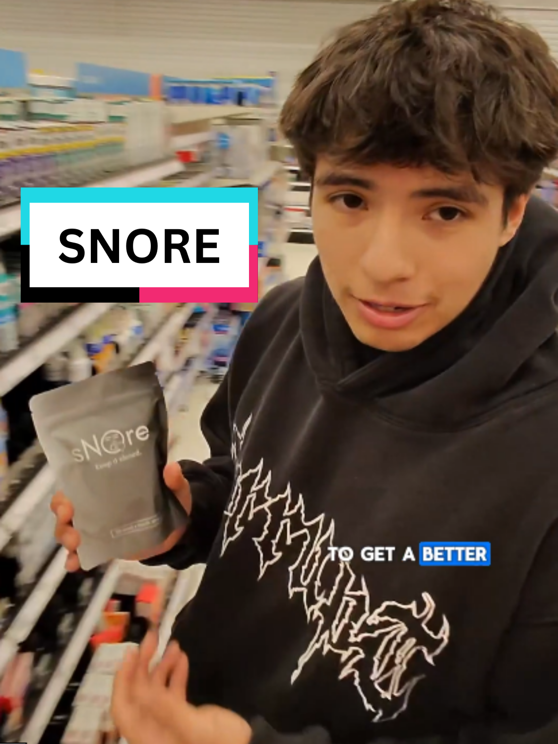 He almost got away, I'm so glad I paid for all the items he got. #mouthtape #nosestrips #nosleep #remsleep