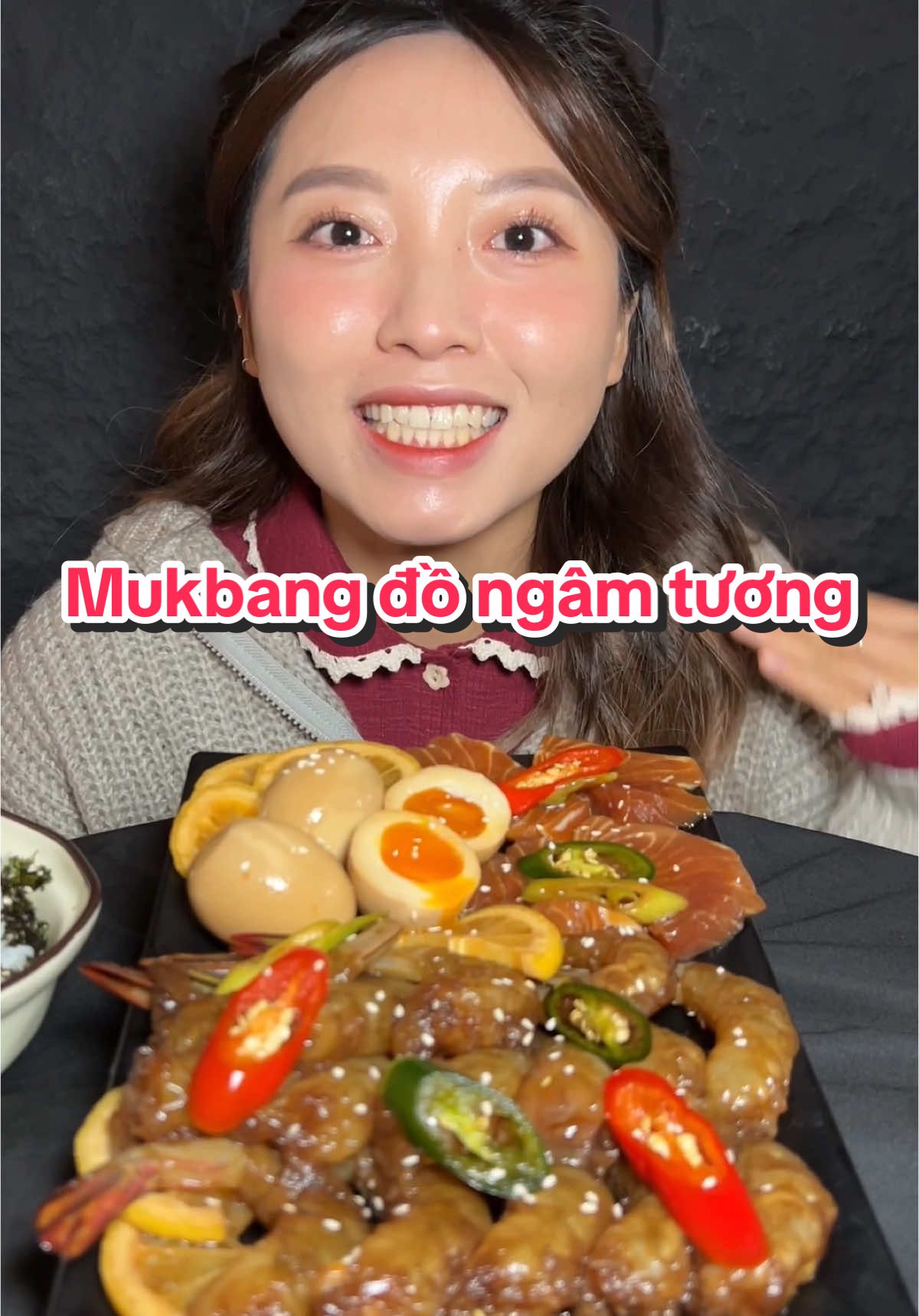 Mukbang đồ sống ngâm tương tui tự làm #eatwpeach #LearnOnTikTok #ancungtiktok #vtmgr #pitcom 