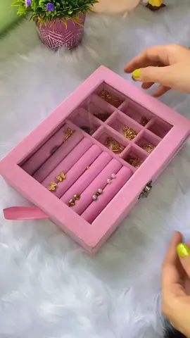 Velvet jewelry box organizer✨ #jewelryboxorganizer #jewelryorganizer #jewelryaccessories #jewelrybox #jewelry #organizer #storage #fyp 