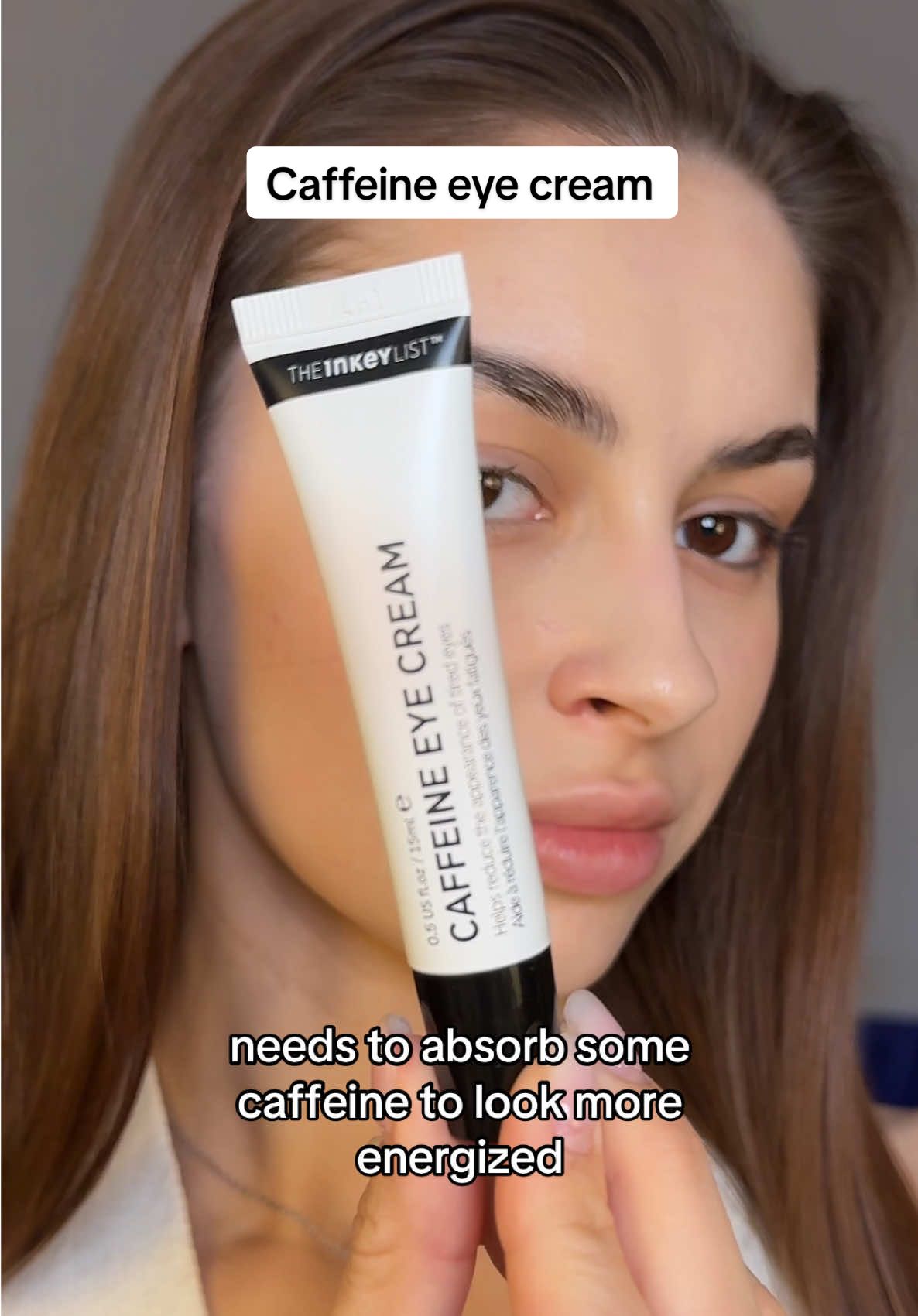 Caffeine eye cream by @The INKEY List 👀 #eyecream #eyecreams #eyecreamfordarkcircle #undereyebags #undereyecircles #undereyetreatment #caffeinecream #skincare 