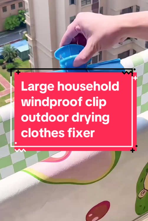 Large household windproof clip outdoor drying clothes fixer#Home #Outdoors #clip #clotheshanger #storage #fyp #foryou #tiktok #goodthing #share 