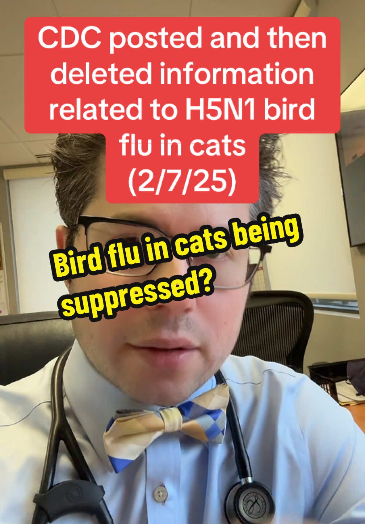 The CDC posted and then deleted information related to H5N1 bird flu in cats. #cdc #flu #tiktokdoc #LearnOnTikTok 