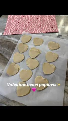 Brown cinnamon homeade heart poptarts 🩷 #homeade #baking #ValentinesDay #galentinesday 