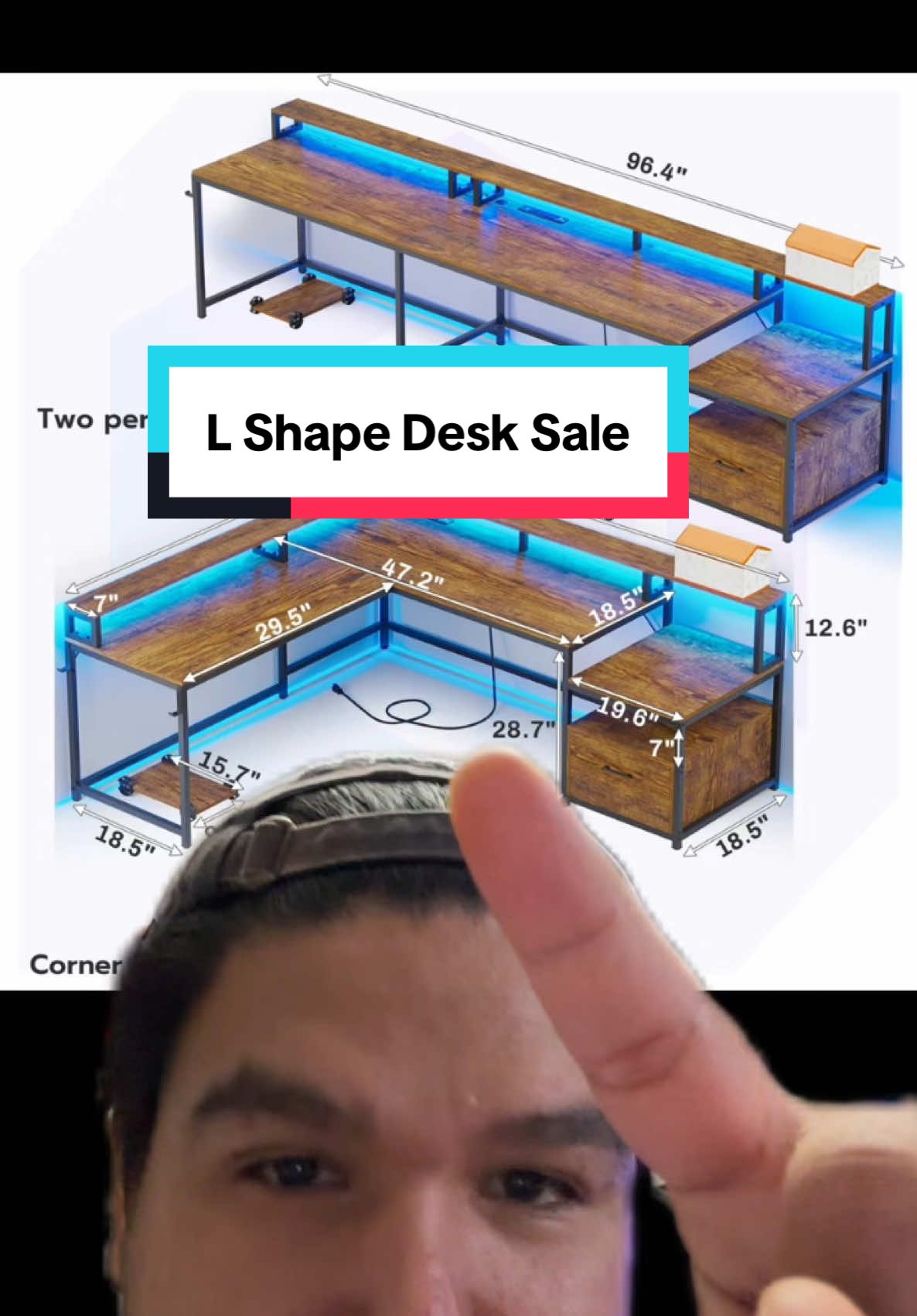 ✨ Level up your gaming or workspace with the SEDETA 66-inch L-Shaped Gaming Desk! ✨   Flash Sale: $139.99 - $169.98   🎉 Extra 15% off (up to $25) with coupon!   🎮 **L-shaped design** – spacious and ergonomic for gaming or work   💡 **Built-in LED lights and electrical outlet** – stylish and functional   📂 Includes a file drawer, monitor shelf, and storage shelf – stay organized   🌟 4.8 stars with 6 reviews | 112 sold – a sleek and practical desk!   🚚 Free shipping included!   Perfect for gamers, students, or professionals, this desk is a must-have for your setup. Don’t miss this deal – upgrade your space today! 🚀   #TikTokShop #GamingSetup #lshapeddesk #workspaceessentials #valentinesdaygifts #trendingnow #ttslevelup #tiktokshopcreatorpicks