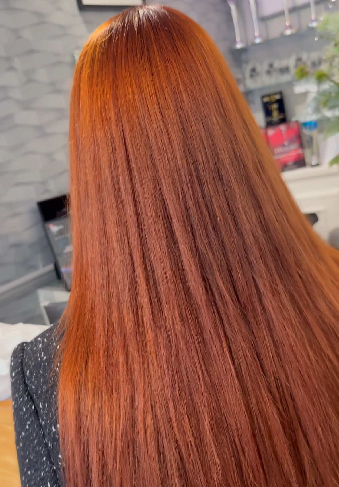 TODAYS TRANSFORMATION FROM BLACK/ BROWN TO COPPER  #hair #CapCut #hairtransformation #colourtransformation #blacktocopper #hairreel #professionalcolourist #awardwinningcolourist #westonsupermare #beforeandafter 