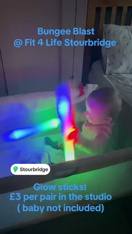 Leo loves his Bungee Blast Fitness Glow Sticks! Buy a set in the studio for your next Bungee workout!   #bungeefitness #bungeeblastfitnessstourbridge #bungeeworkout #exercise #bungeebaby #baby #workout #glowsticks #Fitness  #gym 