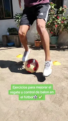mejora tu regate y control de balon en el fútbol 💯 ⚽️ #futbol #regate #controldebalon #deportes 