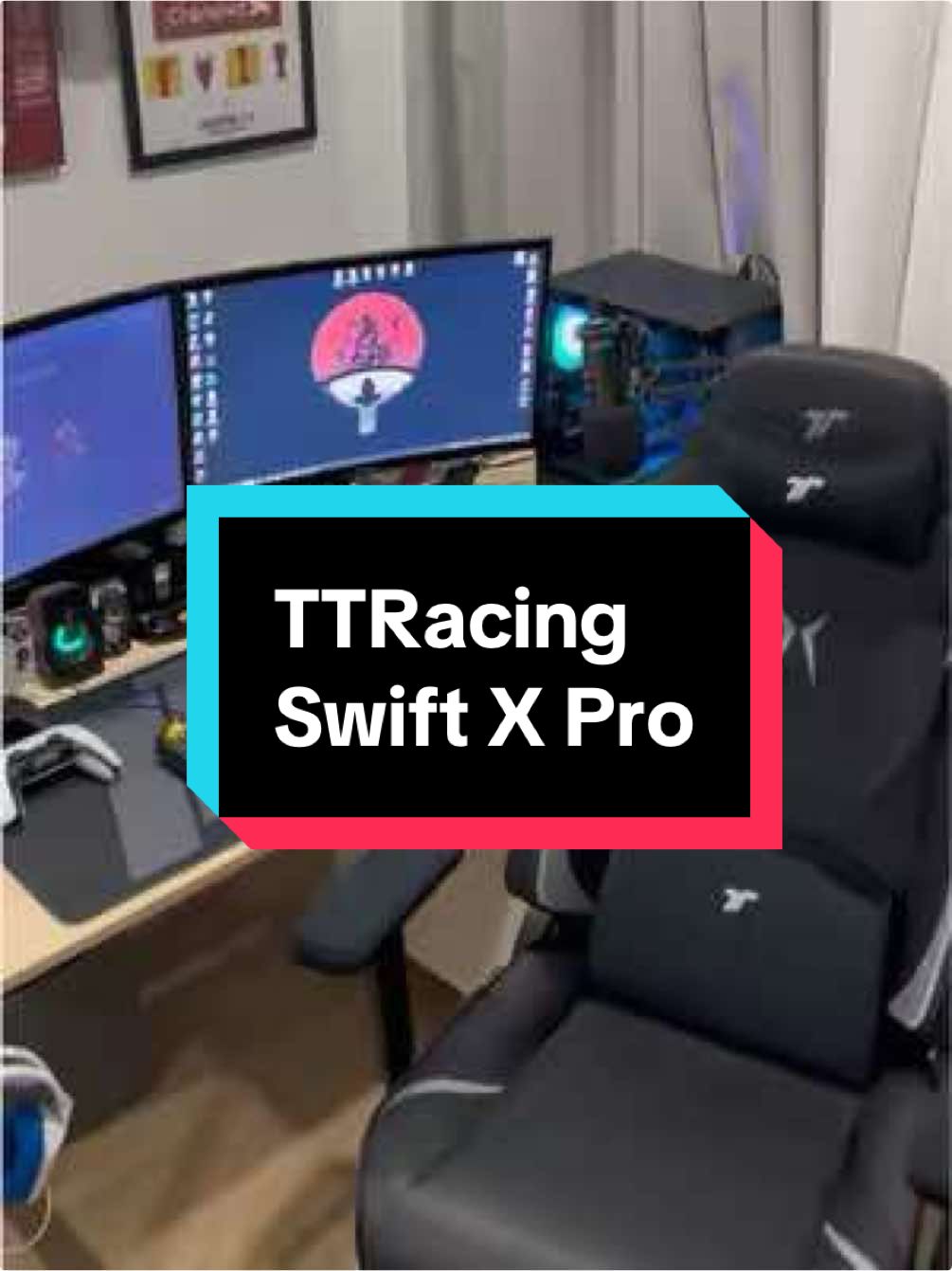 Gaming set inspiration! No matter how your set up looks, our TTRacing swift X Pro will make it look better🔥  #GamingOnTikTok #gaming #setup #GamingSetup #pcgaming #ttracing #gamingchair 