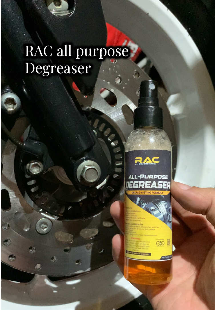 RAC all purpose degreaser spray for your bike, motorcycle & car parts! Very affordable yet quality degreaser #degreaserspray #degreaserformotorcycle 